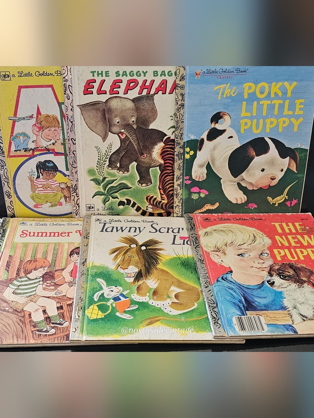 Vintage Little Golden Books Set - Colorful Animal Covers Set Of 6
